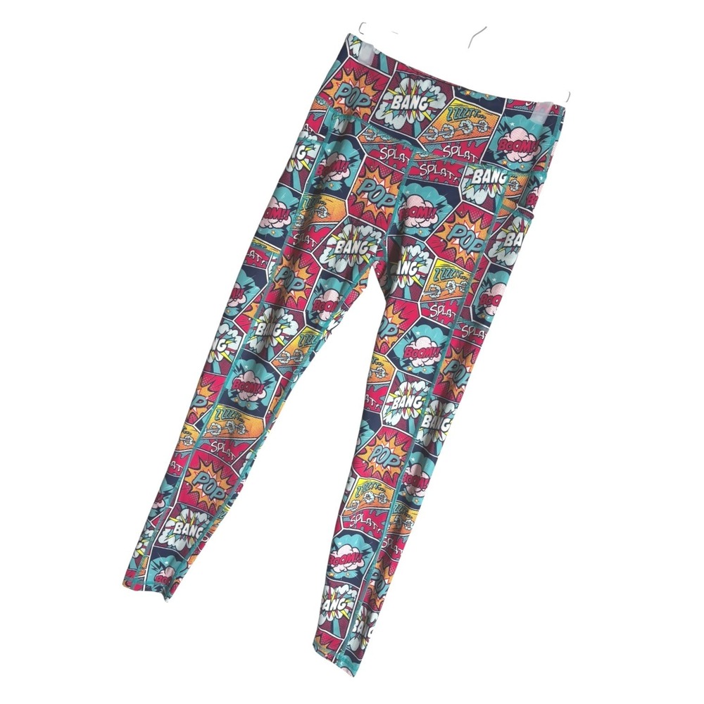 Constantly Varied Gear Pop Art Comics Leggings sz SM MINT COND